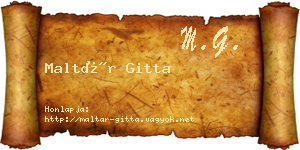 Maltár Gitta névjegykártya